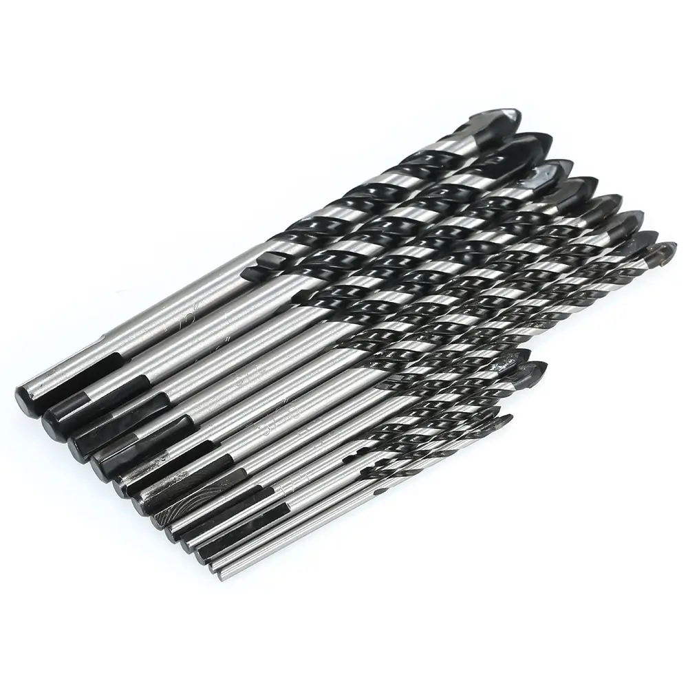 10pcs / set Triangular Shank Ceramic Tile Drill Bit Multi-purpose Triangular Drill Bits Hole Opener for Glass Wood Wall Drilling
10pcs / set Triangular Shank Ceramic Tile Drill Bit Multi-purpose Triangular Drill Bits Hole Opener for Glass Wood Wall Drilling