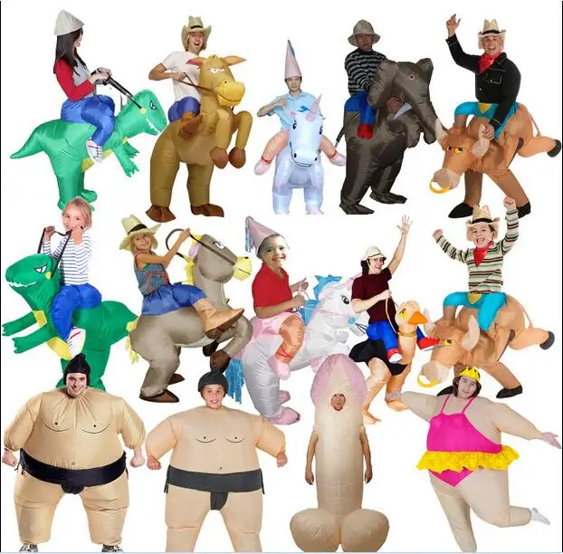 Kids Adult Fan Inflatable T Rex Horse Gorilla Sumo Cow Halloween Costume Women Men Cosplay Inflatable Dinosaur Costume
Kids Adult Fan Inflatable T Rex Horse Gorilla Sumo Cow Halloween Costume Women Men Cosplay Inflatable Dinosaur Costume