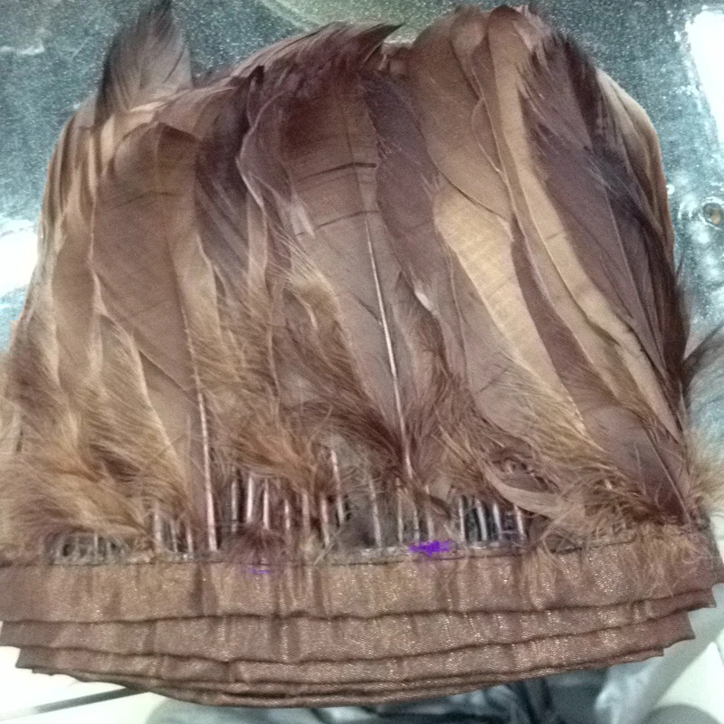 20 meters/lot Coffee Brown Color Goose Feather Ribbon Trims Dyed Geese Feather Ribbons 15-18cm Goose Feather Trim Fringe
20 meters/lot Coffee Brown Color Goose Feather Ribbon Trims Dyed Geese Feather Ribbons 15-18cm Goose Feather Trim Fringe