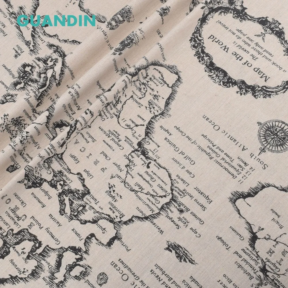 GUANDIN,Printed Cotton Linen Fabric For Quilting/DIY Sewing/Sofa Table Cloth/Furniture Cover Tissue/Cushion Material World Map
GUANDIN,Printed Cotton Linen Fabric For Quilting/DIY Sewing/Sofa Table Cloth/Furniture Cover Tissue/Cushion Material World Map
