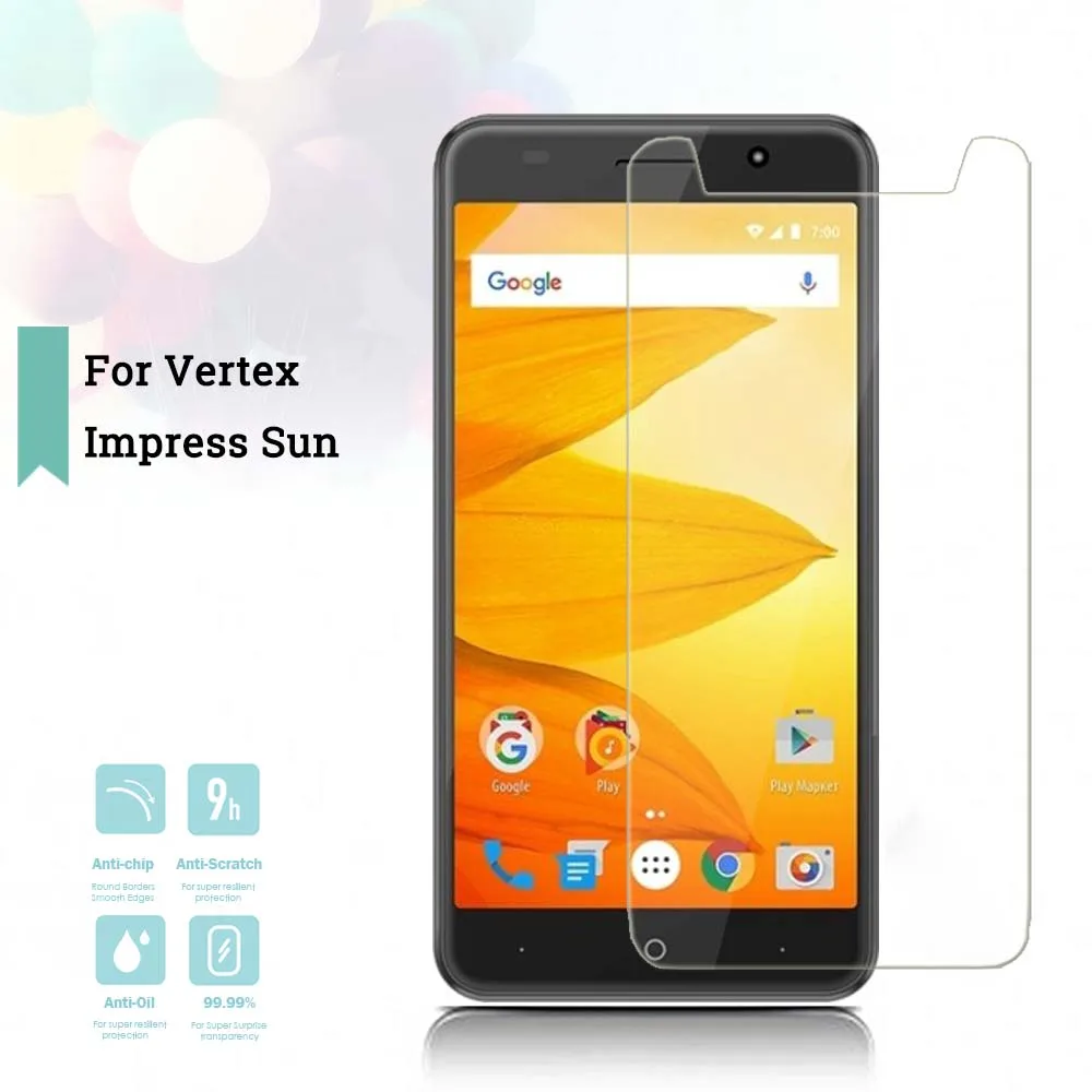 2.5D 0 26 мм ультратонкое закаленное стекло Vertex Impress Sun защитное для экрана