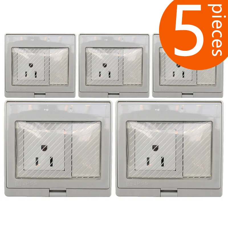 5pieces USA standard waterproof IP55 power outlet with an USA standard 10A splash socket with a switch CR-AMS
5pieces USA standard waterproof IP55 power outlet with an USA standard 10A splash socket with a switch CR-AMS