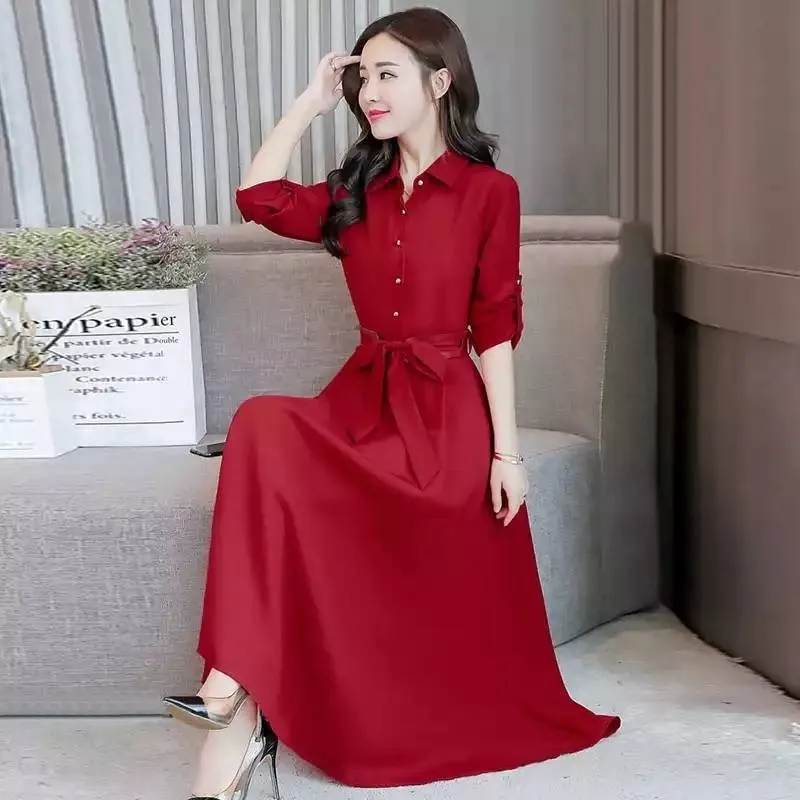 Bohemian dress 2020 spring new women's Korean version of the waist was thin over the knee long dress female long section fashion
Bohemian dress 2020 spring new women's Korean version of the waist was thin over the knee long dress female long section fashion