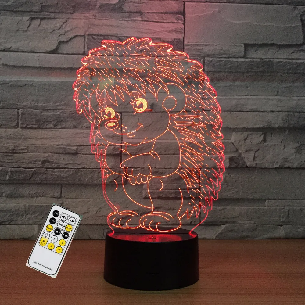 Lovely Hedgehog 3D Night Light LED Animal Remote Touch Switch LED Sensor Desk Table Lamp LED 3D USB Lamp Home Art Decorations
Lovely Hedgehog 3D Night Light LED Animal Remote Touch Switch LED Sensor Desk Table Lamp LED 3D USB Lamp Home Art Decorations