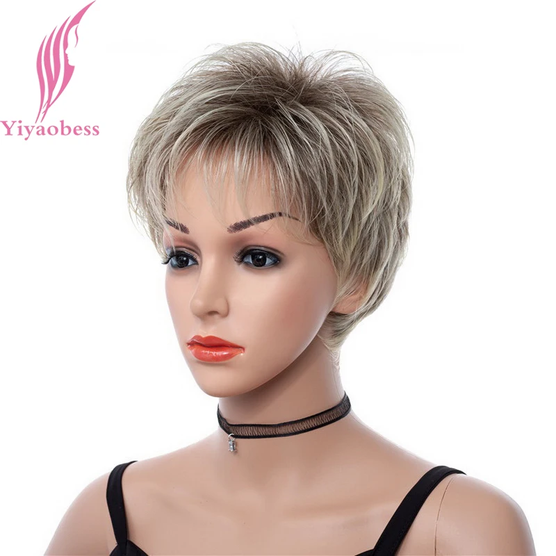 Yiyaobess 8inch Mix Brown Light Golden Ombre Short Wigs For Black Women Heat Resistant Synthetic Hair Wig With Bangs
Yiyaobess 8inch Mix Brown Light Golden Ombre Short Wigs For Black Women Heat Resistant Synthetic Hair Wig With Bangs