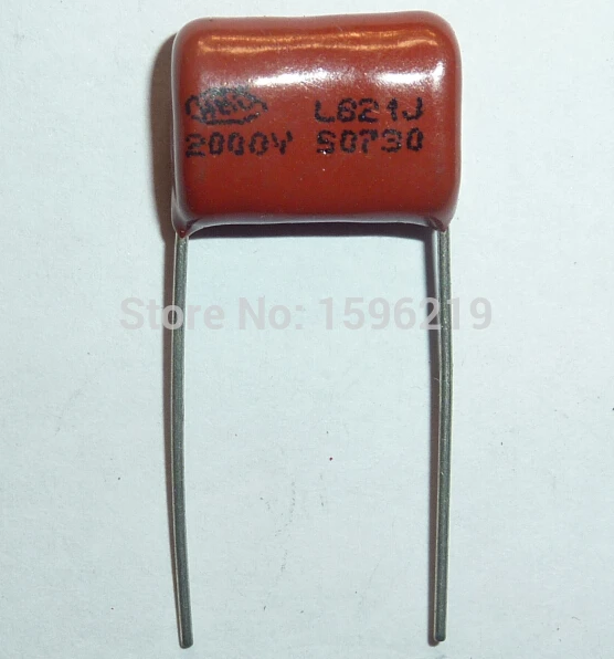 20 шт. Конденсатор CBB 821 2000V 821J 2KV 820pF 0.82nF P15 CBB81 Металлизированный Полипропиленовый