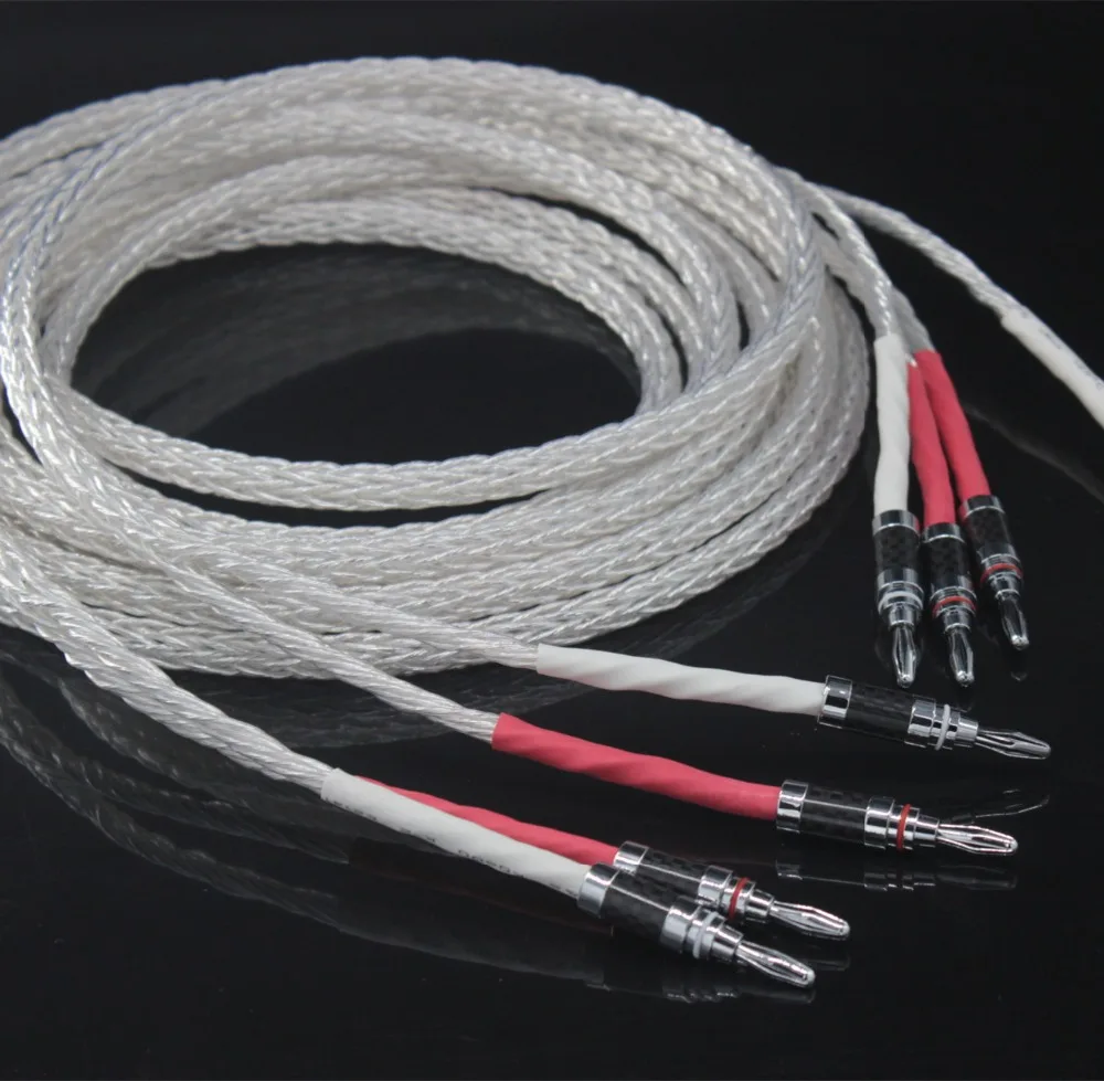 High Quality 1Pair USA Kimber 8AG Silver speaker cable hifi Carbon Fiber Banana Plug speaker wire
High Quality 1Pair USA Kimber 8AG Silver speaker cable hifi Carbon Fiber Banana Plug speaker wire