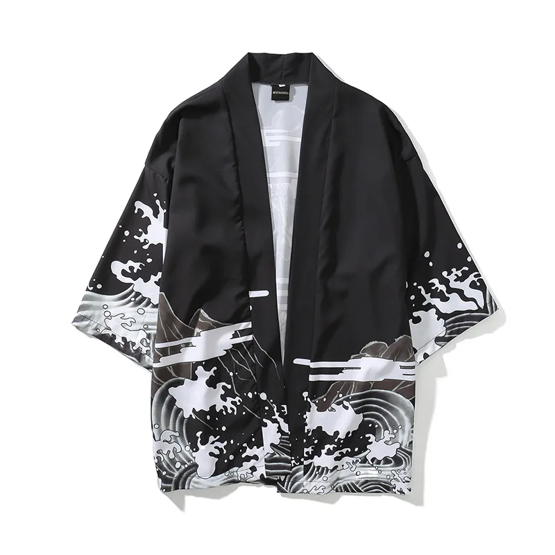 Idopy Japanese Style Kimono Cardigan Men Crane Cartoon Print Summer Cardigan Women Black Long Beach Shirts For Men
Idopy Japanese Style Kimono Cardigan Men Crane Cartoon Print Summer Cardigan Women Black Long Beach Shirts For Men