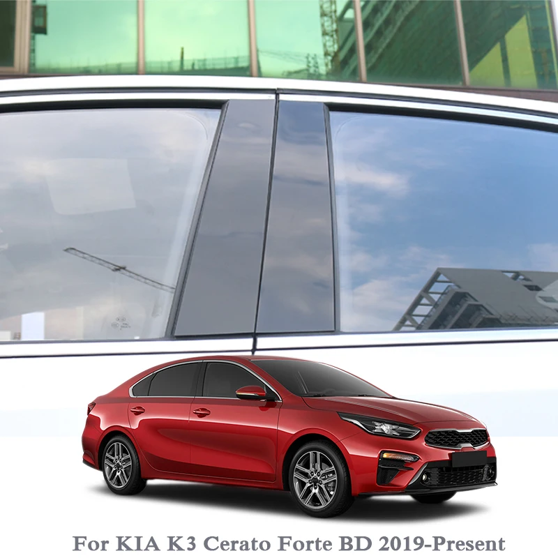 Стайлинг автомобиля для KIA K3 Cerato Forte BD 2019 наклейки на окна центральный столб