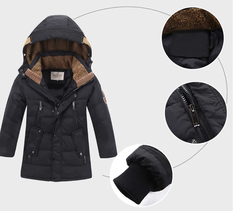 Retail 2020 Winter New Boys Fashion Down Coats Children Long Jacket Thicken Outdoor Warm Hooded Kids Parkas Windproof Outerwear
Retail 2020 Winter New Boys Fashion Down Coats Children Long Jacket Thicken Outdoor Warm Hooded Kids Parkas Windproof Outerwear