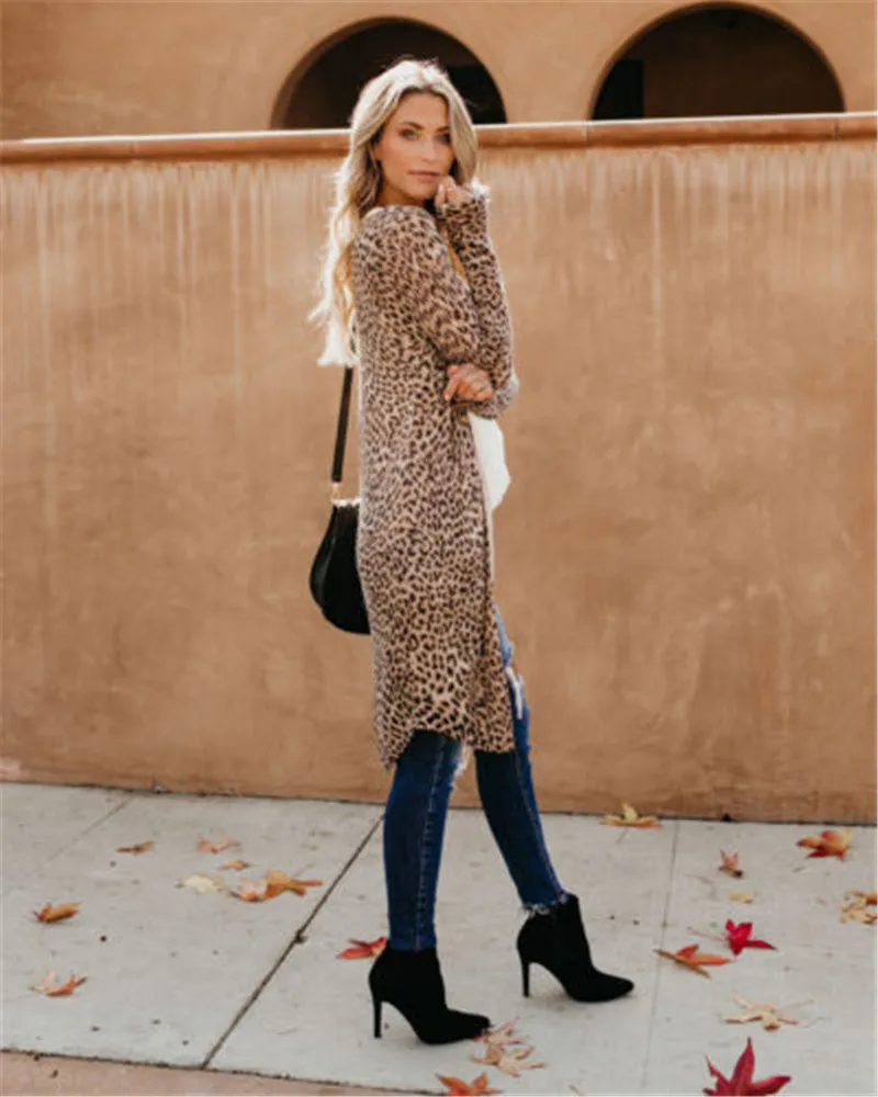 New Fashion Women Autumn Loose Long Sleeve Cardigan Leopard Kimono Shawl Tops Coat Jacket
New Fashion Women Autumn Loose Long Sleeve Cardigan Leopard Kimono Shawl Tops Coat Jacket