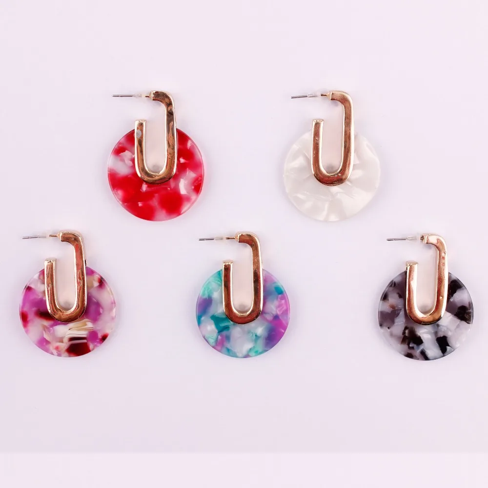 ZWPON Fashion Round Acetate Resin Acrylic Earrings Fashion Women Circle Hoop Earrings Pendientes Designer Jewelry Wholesale
ZWPON Fashion Round Acetate Resin Acrylic Earrings Fashion Women Circle Hoop Earrings Pendientes Designer Jewelry Wholesale