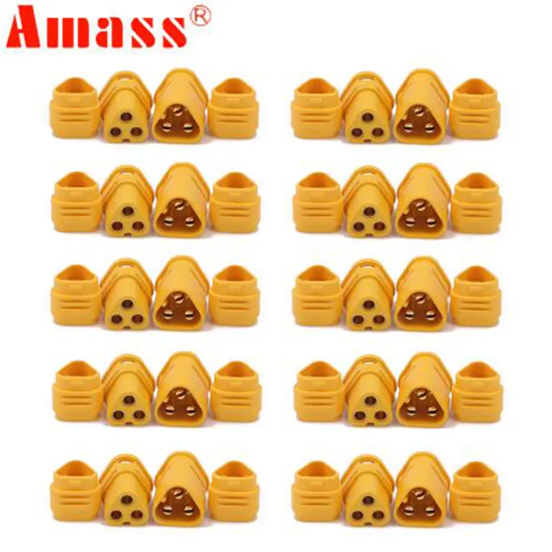 10 Pairs/bag Amass MT30 plug connector 2mm 3-pin Connector Motor Bullet Plug For RC ESC Lipo Battery
10 Pairs/bag Amass MT30 plug connector 2mm 3-pin Connector Motor Bullet Plug For RC ESC Lipo Battery