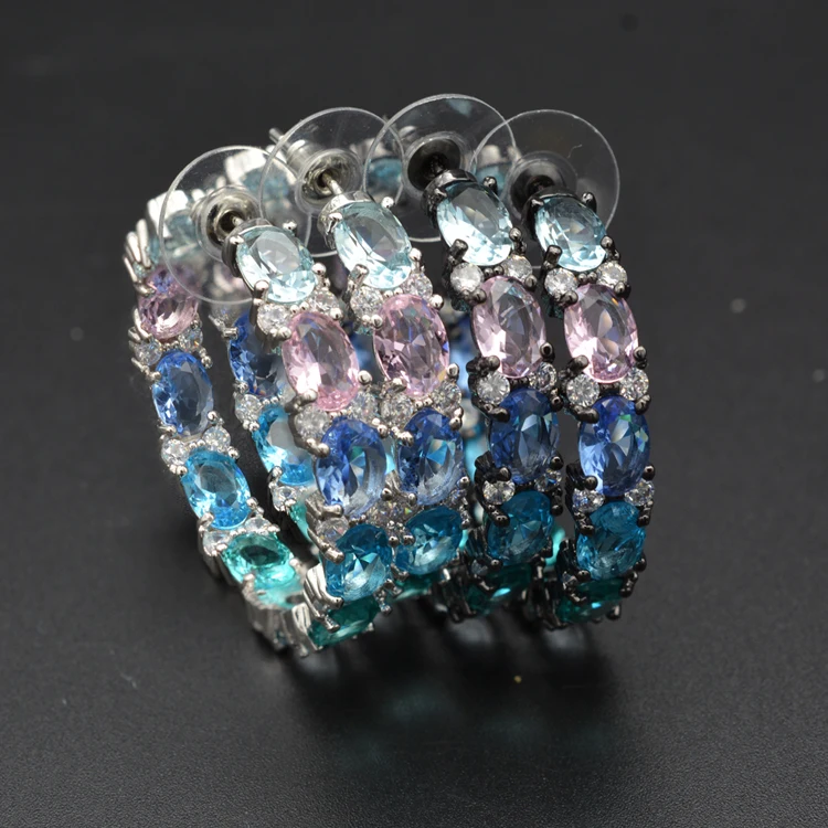 High Quality 935 Sterling Silver Colorful Zircon Crystal Circle Zircon Classic Ladies Fancy Earrings Jewelry
High Quality 935 Sterling Silver Colorful Zircon Crystal Circle Zircon Classic Ladies Fancy Earrings Jewelry