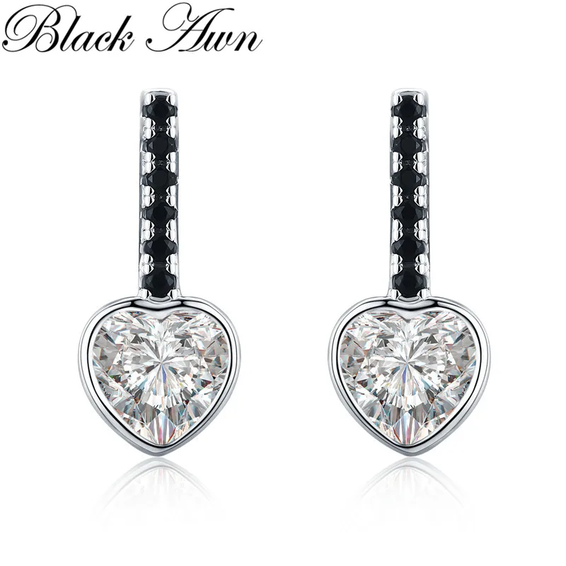 2022 New Romantic Silver Color Heart Black Spinel Heart Engagement Earrings for Women Fashion Jewelry Bijoux I045
2022 New Romantic Silver Color Heart Black Spinel Heart Engagement Earrings for Women Fashion Jewelry Bijoux I045