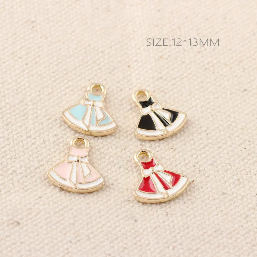 10PCS/Lot 12*13mm Alloy Gold Color Enamel Apron Dress Charms Clothes Shirt Charms Pendant For Jewelry Making DIY
10PCS/Lot 12*13mm Alloy Gold Color Enamel Apron Dress Charms Clothes Shirt Charms Pendant For Jewelry Making DIY