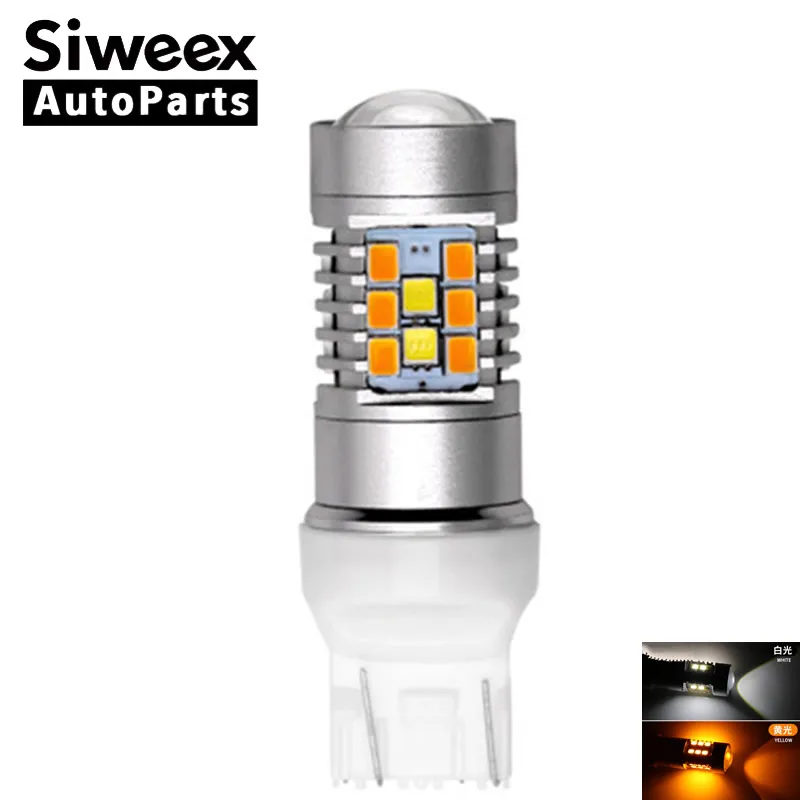 1Pcs 1157 T20 T25 Car Led Bulb BAY15D 3157 7443 Turn Signal Daytime Running Lights 28 SMD White+Amber With Lens Reversing Lamps
1Pcs 1157 T20 T25 Car Led Bulb BAY15D 3157 7443 Turn Signal Daytime Running Lights 28 SMD White+Amber With Lens Reversing Lamps