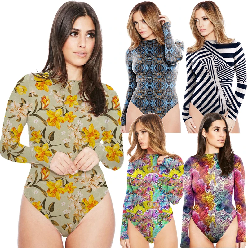 Jessie Vinson Fashion Women Long Sleeve Printing Bandage Jumpsuit Night Club Skinny Bodysuit Adult Romper for Autumn and Winter
Jessie Vinson Fashion Women Long Sleeve Printing Bandage Jumpsuit Night Club Skinny Bodysuit Adult Romper for Autumn and Winter