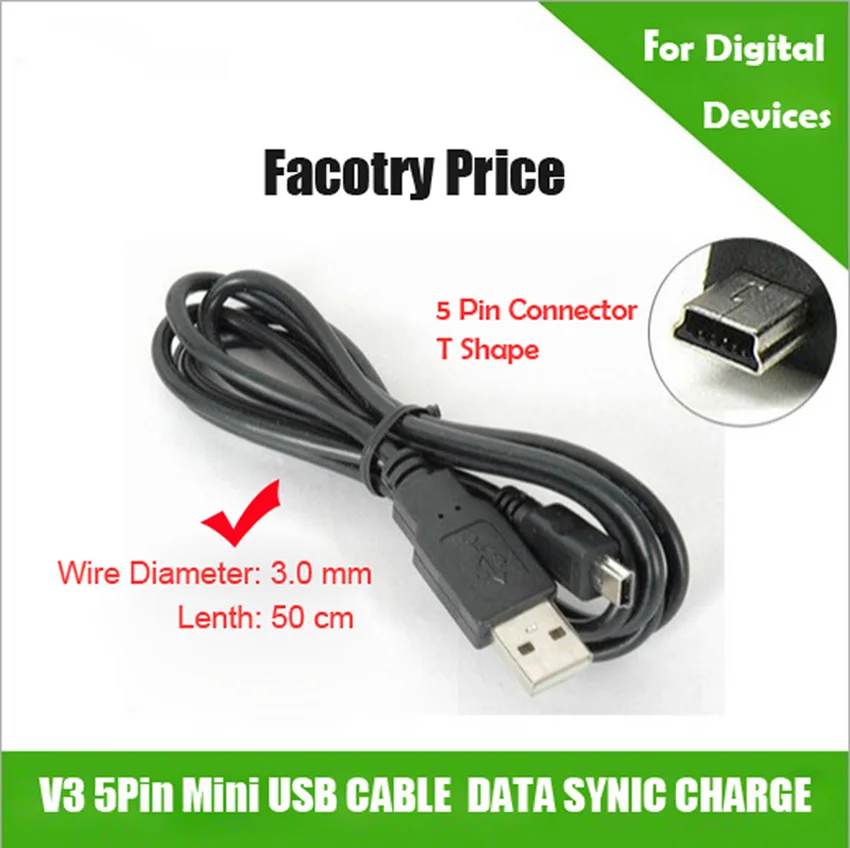 USB кабель для синхронизации данных и зарядки 50 см|5 pin usb|cable usb usbmini 5 |