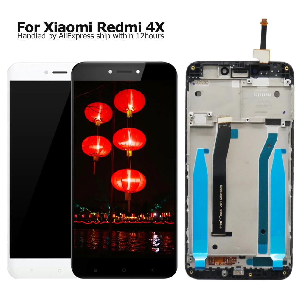 ЖК дисплей сборки с Рамки для Xiaomi Redmi 4x Дисплей + Сенсорный экран планшета