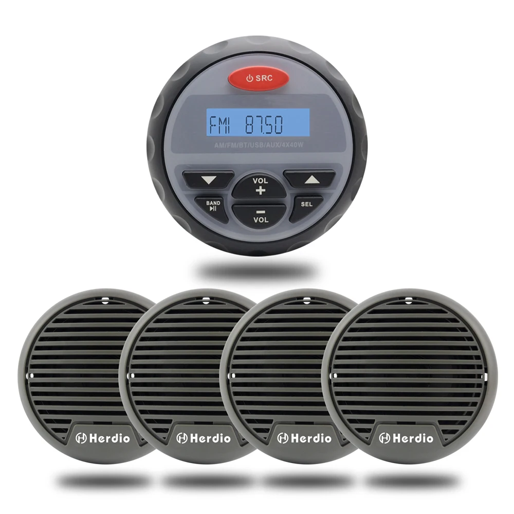 Marine Gauge Bluetooth Stereo MP3 Player Radio FM AM Audio+2 Way 3 Inch Marine Motorcycle Speaker For Outdoor ATV UTV Boat Yacht
Marine Gauge Bluetooth Stereo MP3 Player Radio FM AM Audio+2 Way 3 Inch Marine Motorcycle Speaker For Outdoor ATV UTV Boat Yacht