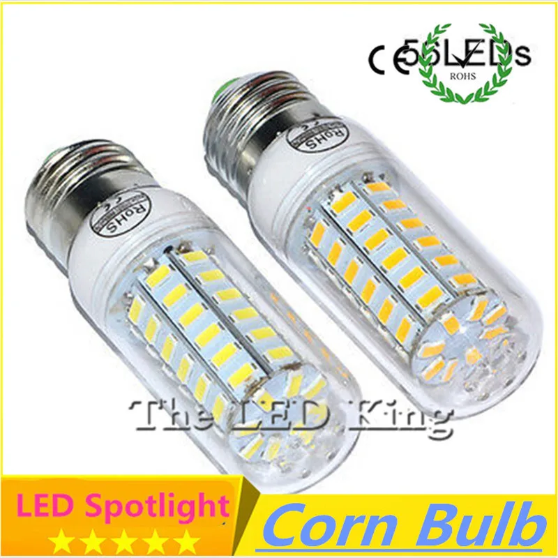 E27 220V Светодиодный светильник 5730 SMD светодиодный лампы E14 Кукуруза 24 30 36-42 48 72 89 s