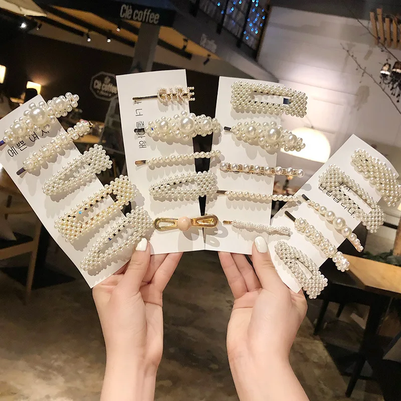 Ins Fashion 1Set Women Girls Elegant Pearl Hair Clips Sweet Headwear Hair Ornament Hairpins Barrettes Hairgrips Hair Accessories
Ins Fashion 1Set Women Girls Elegant Pearl Hair Clips Sweet Headwear Hair Ornament Hairpins Barrettes Hairgrips Hair Accessories