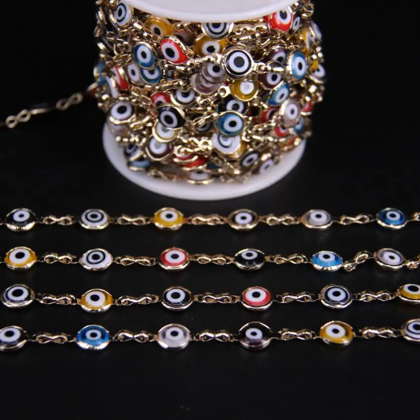 5Meters,8mm Multicolor Evil Eye Lampwork Bead Rosary Chain,Colourful Drip Oil Coin Glass bead Gold Chain Charms Crafts Necklace
5Meters,8mm Multicolor Evil Eye Lampwork Bead Rosary Chain,Colourful Drip Oil Coin Glass bead Gold Chain Charms Crafts Necklace