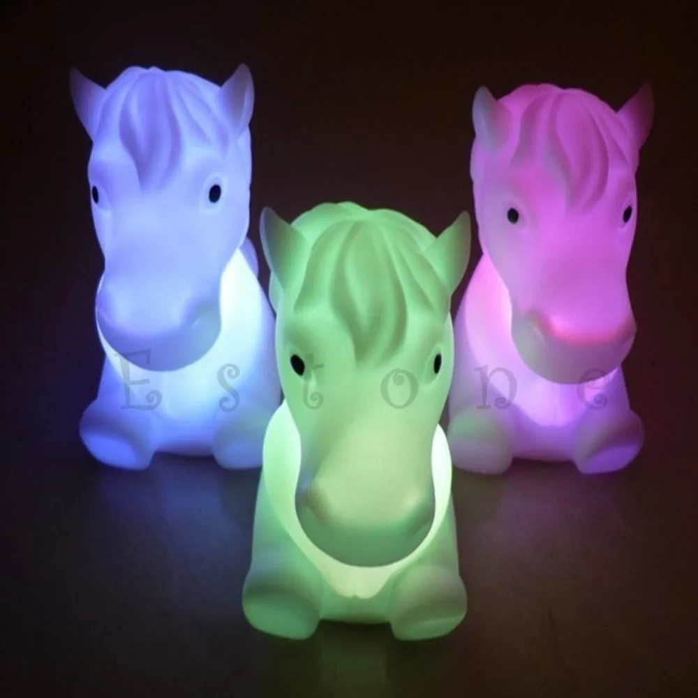 New Christmas Cute Horse Shape 7 Color Change Decoration LED Lamp Night Light #K4U3X#
New Christmas Cute Horse Shape 7 Color Change Decoration LED Lamp Night Light #K4U3X#