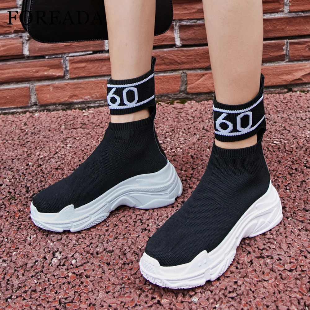 FOREADA Winter Boots Women Ankle Boots Flat Platform Sock Boots Autumn Stretch Ladies Sneakters Round Toe Ladies Footwear Red
FOREADA Winter Boots Women Ankle Boots Flat Platform Sock Boots Autumn Stretch Ladies Sneakters Round Toe Ladies Footwear Red