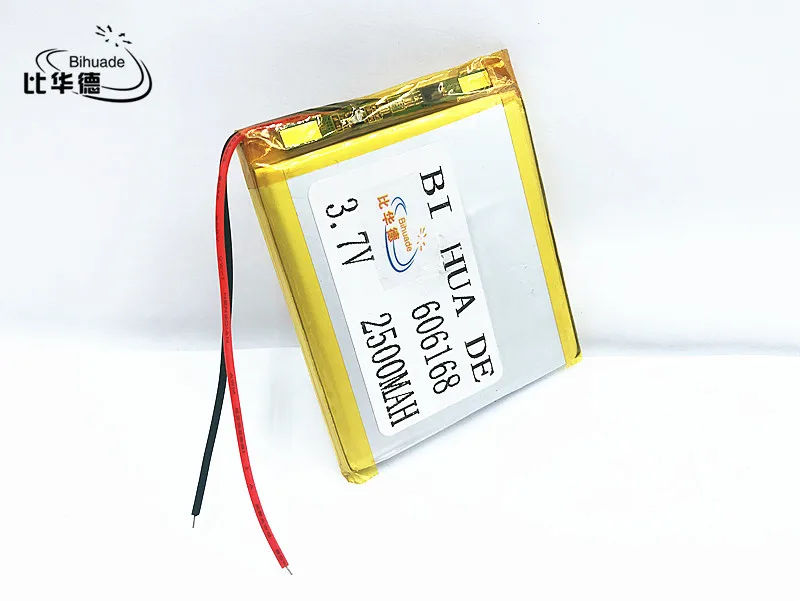 Li-po 3 7 V 2500 mAH 606168 полимерный литий-ионный/литий-ионный аккумулятор для GPS mp3 mp4 mp5 dvd