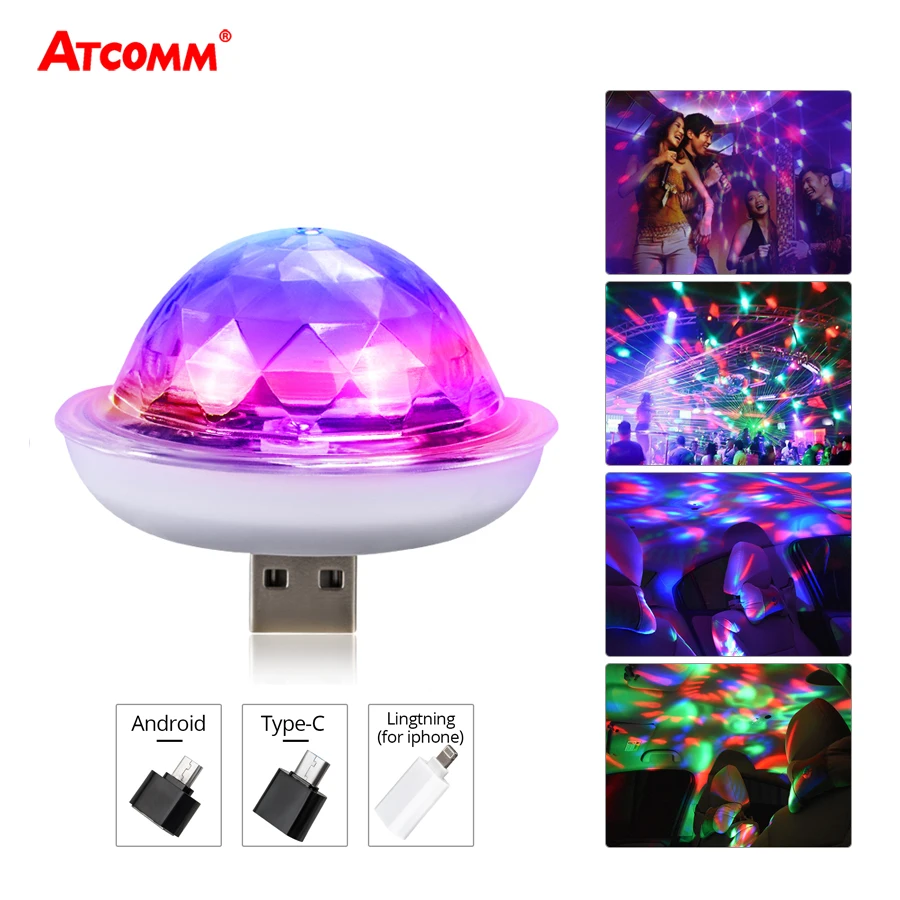 Mobile Phone USB LED Stage Light With Music Sensor Portable 5V RGB Crystal Magic Ball LED Stage DJ Disco Lamp Home Club Party
Mobile Phone USB LED Stage Light With Music Sensor Portable 5V RGB Crystal Magic Ball LED Stage DJ Disco Lamp Home Club Party