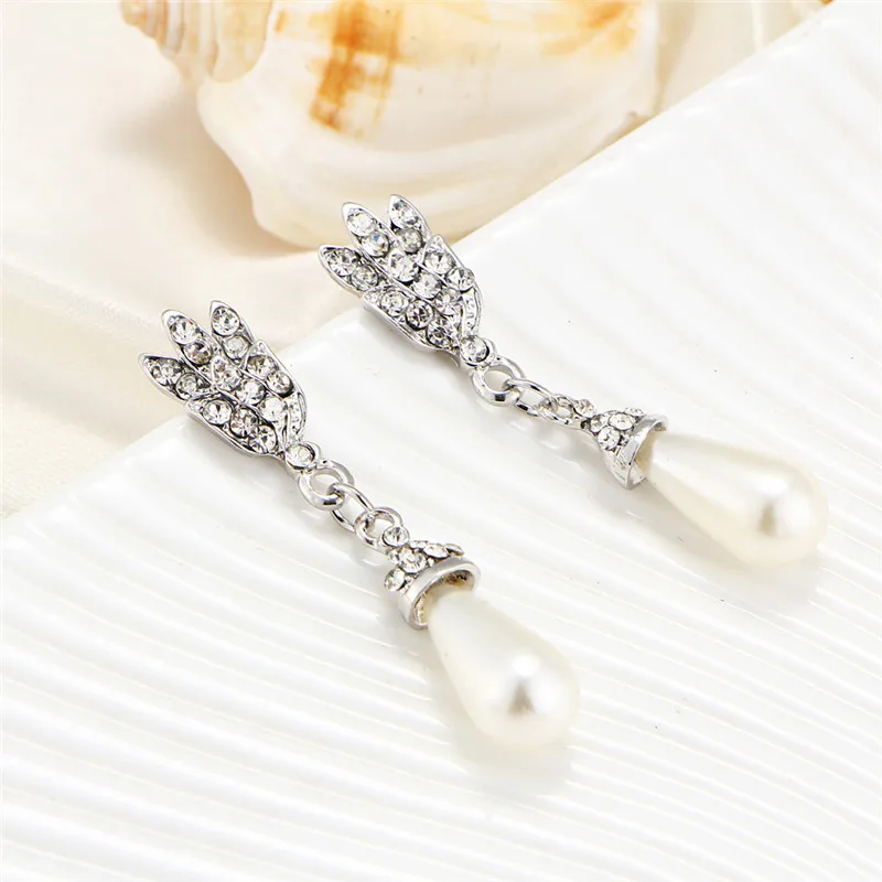 New Arrival Fashion Jewelry Sets Elegant Crystal Water Drop Pendant Pearl Earring Necklace Wedding Jewelery For Women
New Arrival Fashion Jewelry Sets Elegant Crystal Water Drop Pendant Pearl Earring Necklace Wedding Jewelery For Women
