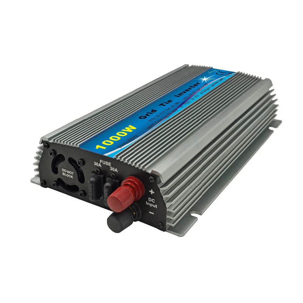 1000W Solar Grid Tie Inverter DC20V-45V to AC120 or 230V Pure Sine Wave Inverter 1KW For 24V/30V/36V 60cells/72cells Solar Panel
1000W Solar Grid Tie Inverter DC20V-45V to AC120 or 230V Pure Sine Wave Inverter 1KW For 24V/30V/36V 60cells/72cells Solar Panel