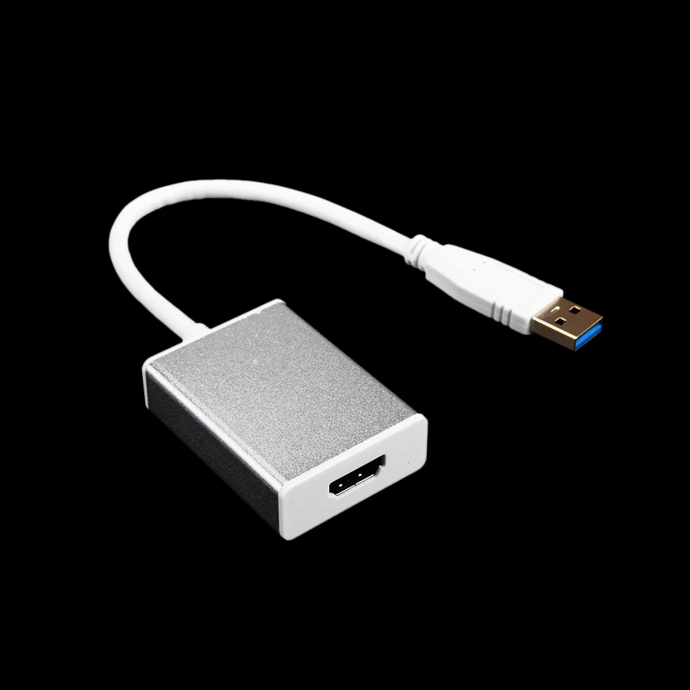 Новый USB 3.0 к HDMI очень высокой конвертер адаптер разъема TO Внешний Графика серебро