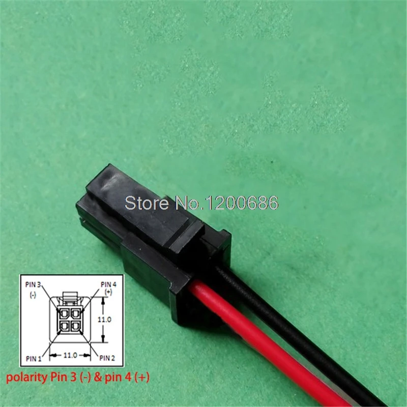 20CM 100CM 22AWG Molex P/N 43025-0400 4 Pin Molex Micro-Fit 3.0 wire harness cable and the polarity Pin 3 (-) pin 4 (+)
20CM 100CM 22AWG Molex P/N 43025-0400 4 Pin Molex Micro-Fit 3.0 wire harness cable and the polarity Pin 3 (-) pin 4 (+)