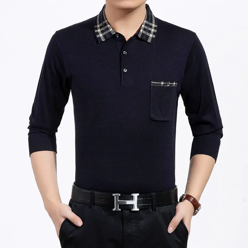 2016 autumn new business casual fashion thin middle-aged men's cotton long-sleeved bottoming shirt lapel large cotton sweater XL
2016 autumn new business casual fashion thin middle-aged men's cotton long-sleeved bottoming shirt lapel large cotton sweater XL