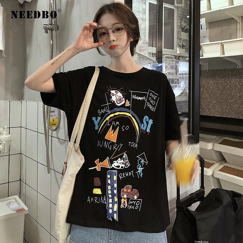 NEEDBO Oversize T Shirt Women Print High Quality Tee Shirt Femme Streetwear Camiseta Mujer T-shirt Harajuku Casual Tops & Tees
NEEDBO Oversize T Shirt Women Print High Quality Tee Shirt Femme Streetwear Camiseta Mujer T-shirt Harajuku Casual Tops & Tees