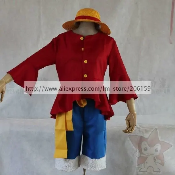 One Piece Monkey D Luffy 2 Years Later Cosplay Costume With Luffy Hat Luffy Shoes