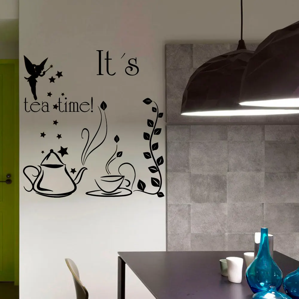 It'S Tea Time Fairy With Wand Teapot And Cup Wall Sticker Removable DIY Home Decor Vinyl Decals
It'S Tea Time Fairy With Wand Teapot And Cup Wall Sticker Removable DIY Home Decor Vinyl Decals