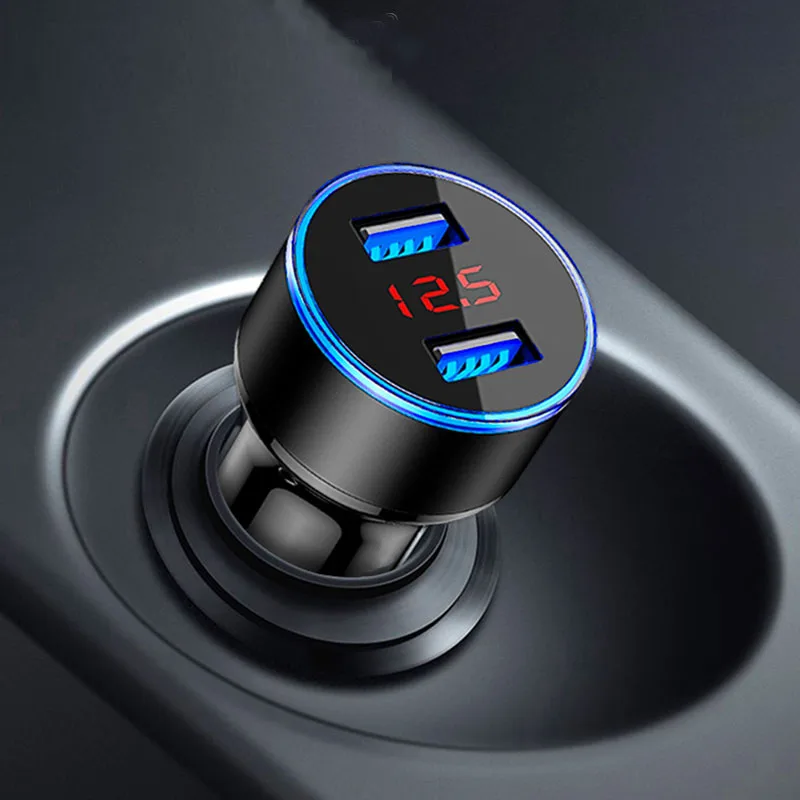 Car Charger 3.1A Real-time Voltage Dual USB Cigarette Lighter Socket Port 12v 24v Fast Charging Car Accessories for iPhone X
Car Charger 3.1A Real-time Voltage Dual USB Cigarette Lighter Socket Port 12v 24v Fast Charging Car Accessories for iPhone X