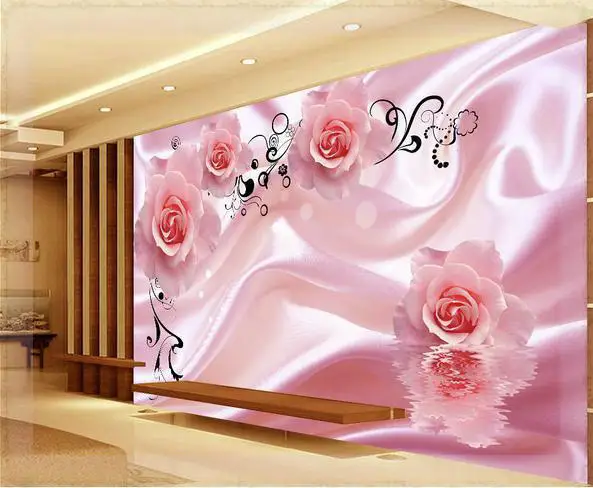 New large wallpaper Custom Romantic rose vine mural wall paper papel de parede stickers 8711 murais 3d|paper lantens|paperwallpaper apple |