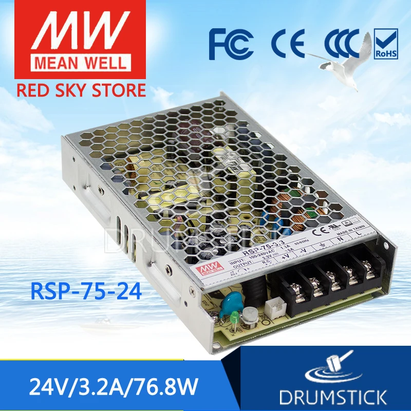 patriotic MEAN WELL RSP-75-24 24V 3.2A meanwell RSP-75 24V 76.8W Single Output with PFC Function Power Supply
patriotic MEAN WELL RSP-75-24 24V 3.2A meanwell RSP-75 24V 76.8W Single Output with PFC Function Power Supply