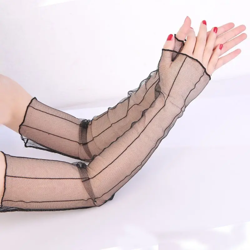 Women Girls Summer Elbow Length UV Protection Long Gloves Sheer Mesh Lace Solid Color Fingerless Sunscreen Ultra-Thin Arm Sleeve
Women Girls Summer Elbow Length UV Protection Long Gloves Sheer Mesh Lace Solid Color Fingerless Sunscreen Ultra-Thin Arm Sleeve