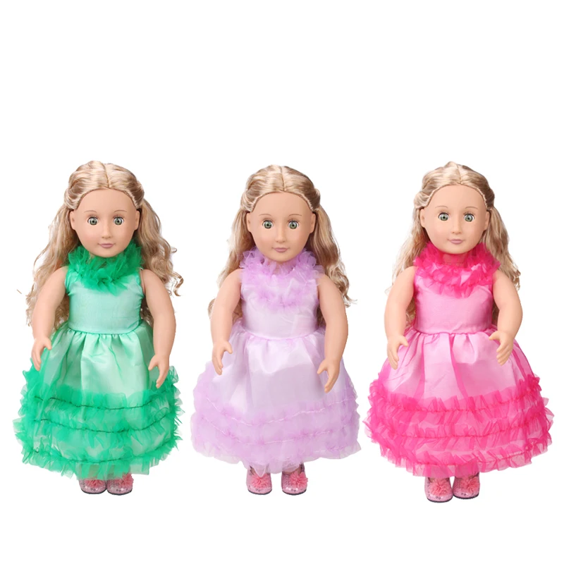 Doll clothes Elegant 3 color princess evening dress toy accessories fit 18 inch Girl doll and 43 cm baby dolls c415
Doll clothes Elegant 3 color princess evening dress toy accessories fit 18 inch Girl doll and 43 cm baby dolls c415