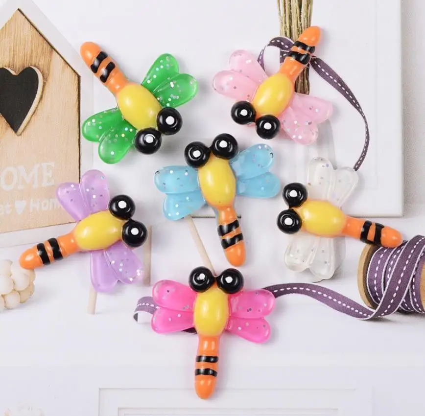 Kawaii flat back resin Animal dragonfly with glitter DIY resin cabochons Craft For DIY Scrapbooking accessories wholesale
Kawaii flat back resin Animal dragonfly with glitter DIY resin cabochons Craft For DIY Scrapbooking accessories wholesale