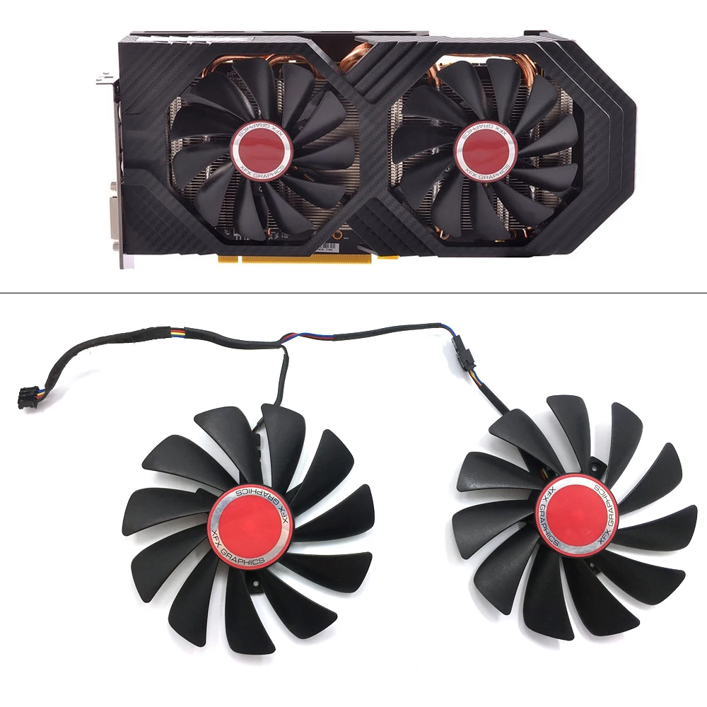 Оригинальный 95 мм FDC10U12S9 C CF1010U12S вентилятор охлаждения для ПК заменить XFX AMD Radeon RX 580