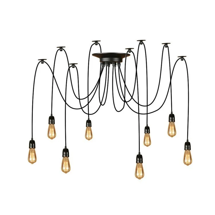Diy Vintage Spider Pendant Lamp Hanging Eire Length Adjustable Retro E27 Edison Loft Style Classic Decorative Led Home Lighting
Diy Vintage Spider Pendant Lamp Hanging Eire Length Adjustable Retro E27 Edison Loft Style Classic Decorative Led Home Lighting