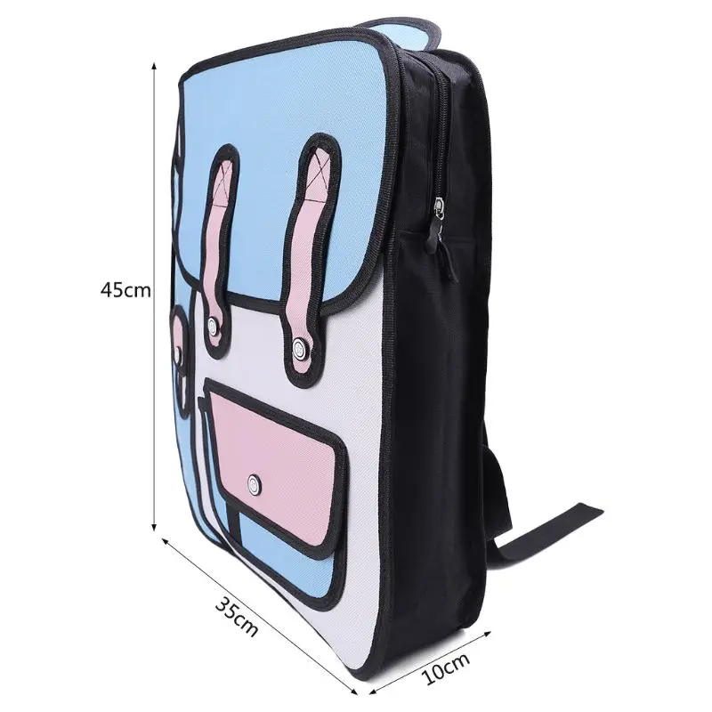 Рюкзак THINKTHENDO объемный рюкзак в стиле прыжка 2D рисунок из мультфильма бумажный наплечная сумка для