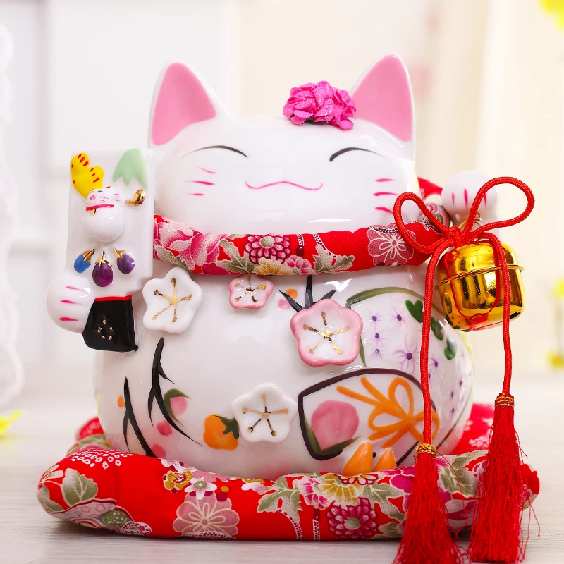 8 inch Maneki-Neko Ceramic Japanese Lucky Cat Beckoning Fortune Cat Figurines Lucky Charm Money Box Home Decoration Ornaments
8 inch Maneki-Neko Ceramic Japanese Lucky Cat Beckoning Fortune Cat Figurines Lucky Charm Money Box Home Decoration Ornaments